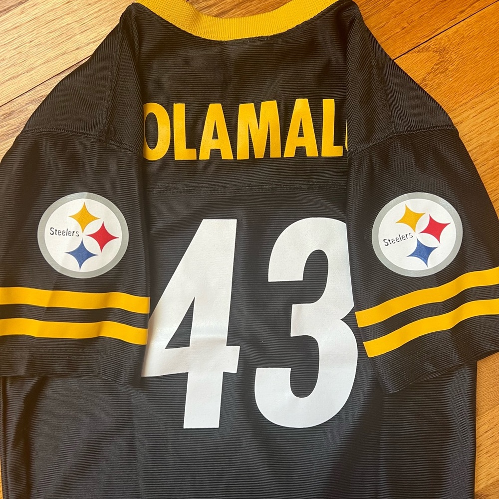 NFL Team Apparel, Steelers Polamalu jersey, kids size 6/7 - Picture 4 of 4